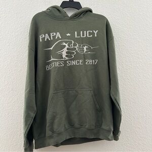 Gildan Olive Green Crewneck Hoodie (Heavy Blend)